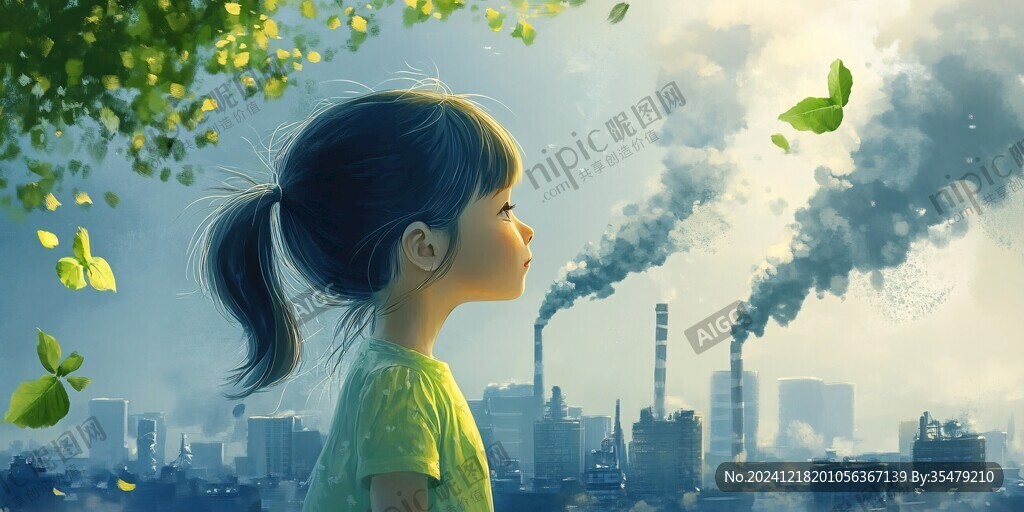 污染環境插畫