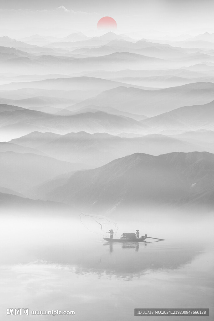 豎幅水墨畫