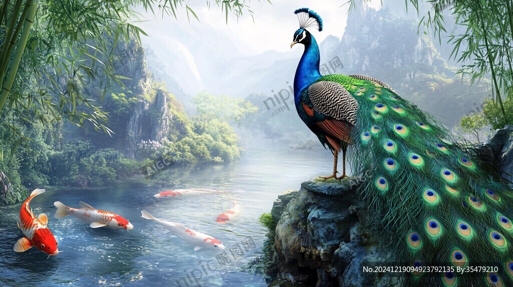 3d鶴背景墻
