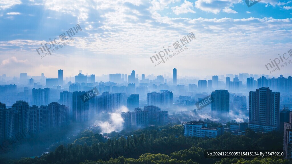 城市晨霧