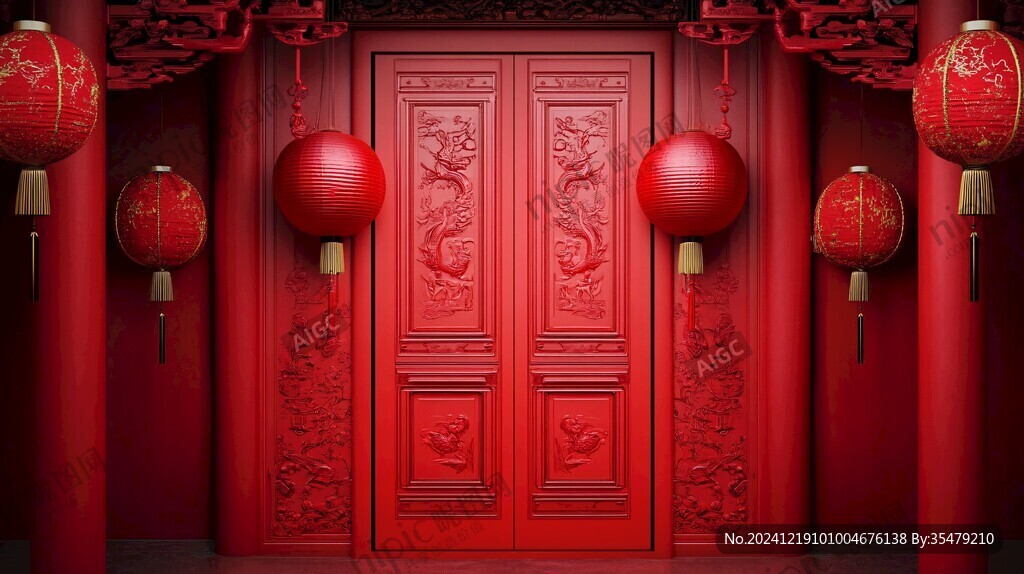 中式門場(chǎng)景