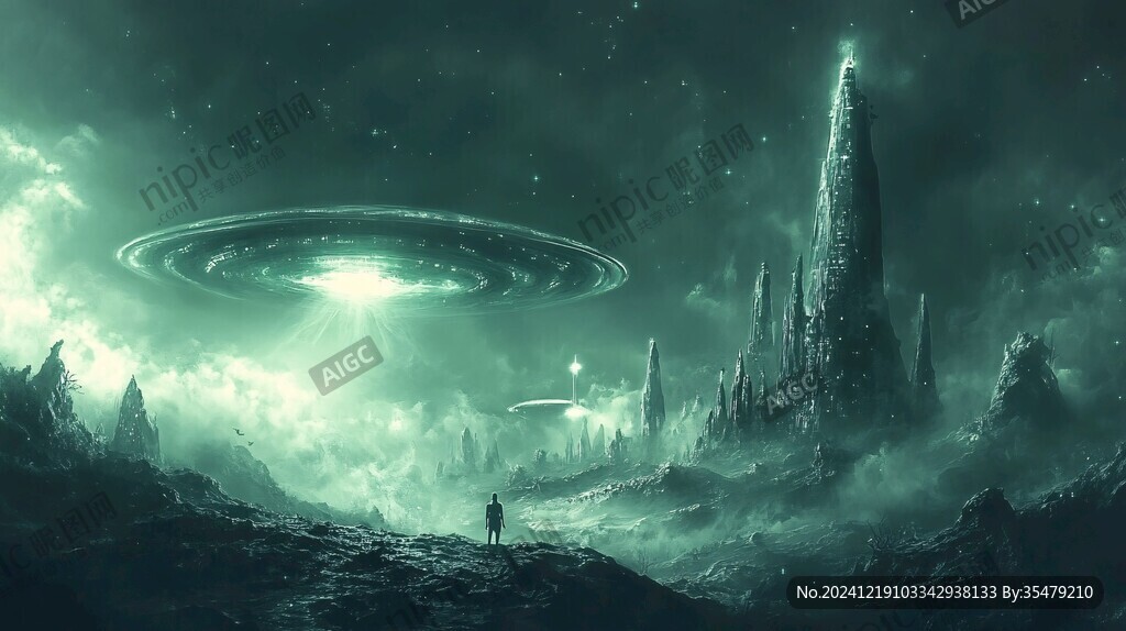 飛碟科幻電影背景