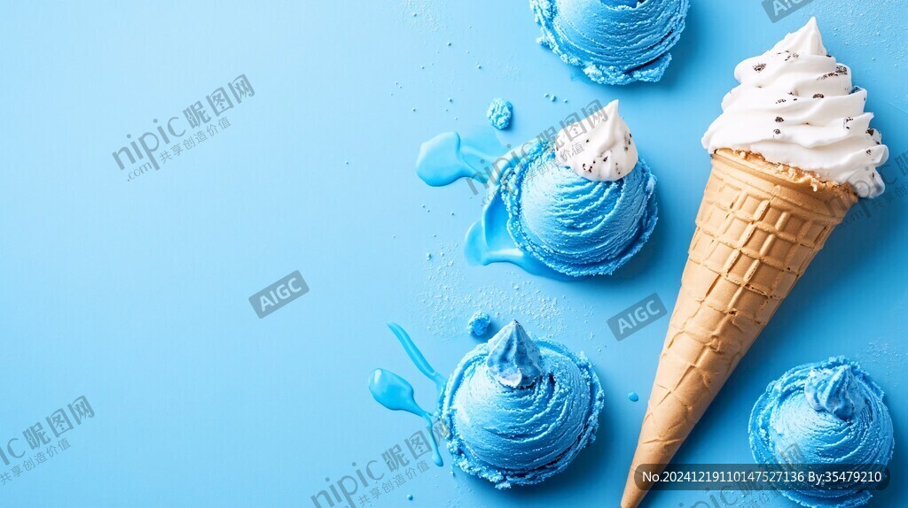 藍色海洋冰品