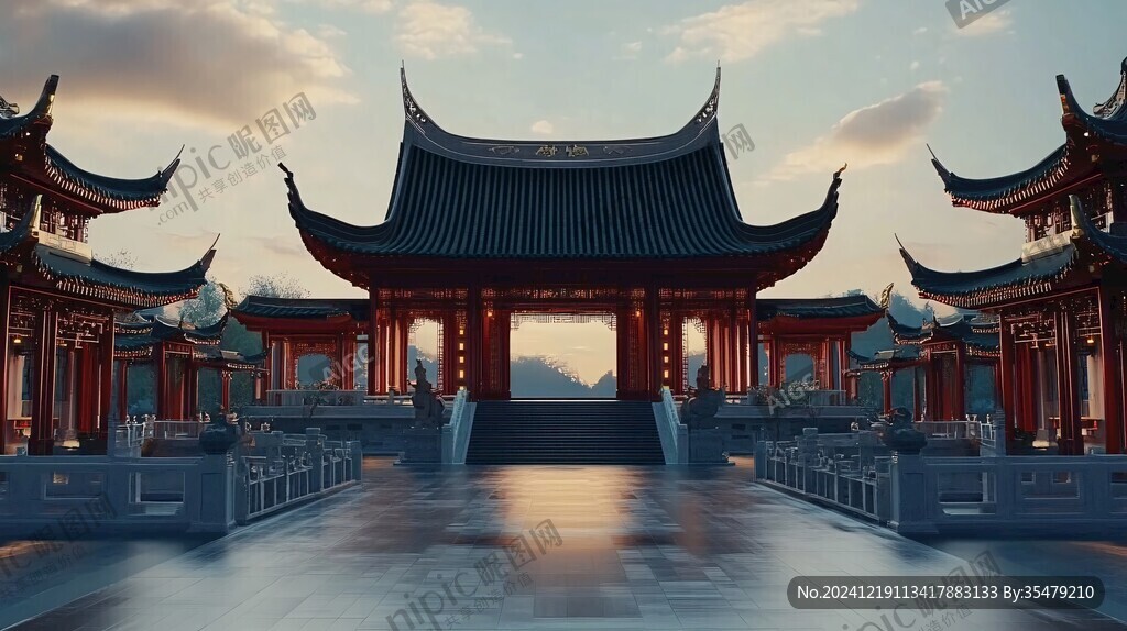 宮殿古代建筑亭臺樓閣