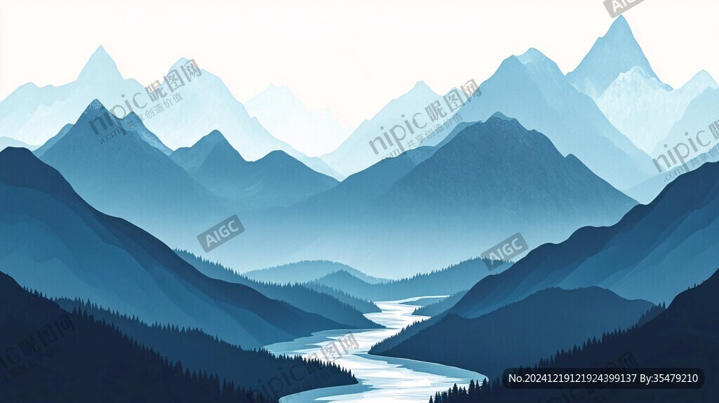 山河插畫