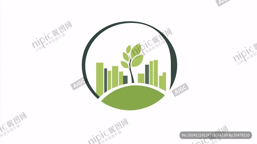 建筑城市綠化logo