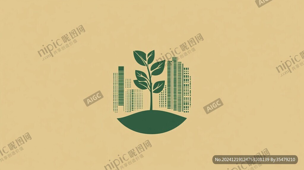 建筑城市綠化logo