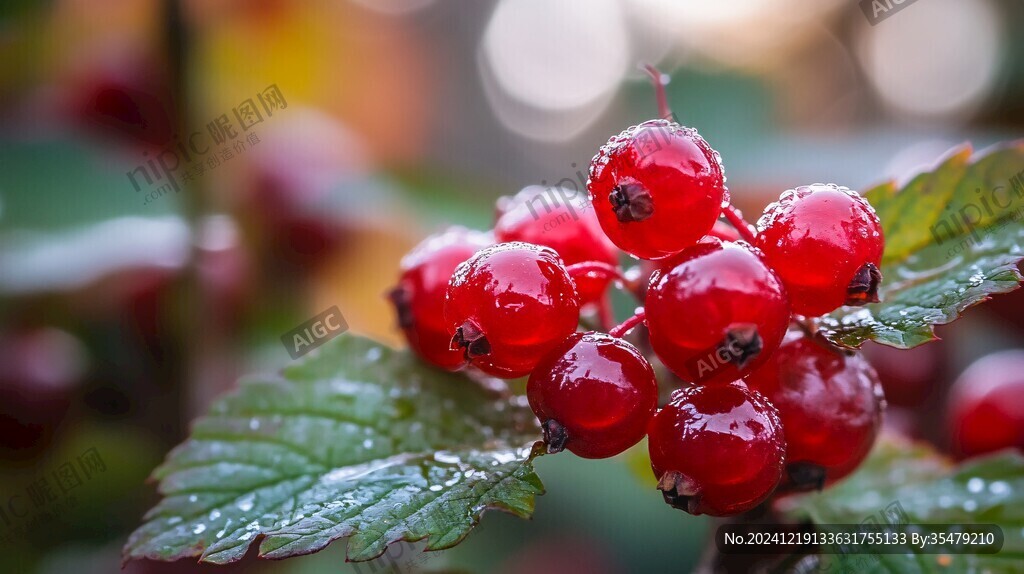 逆光下的紅果