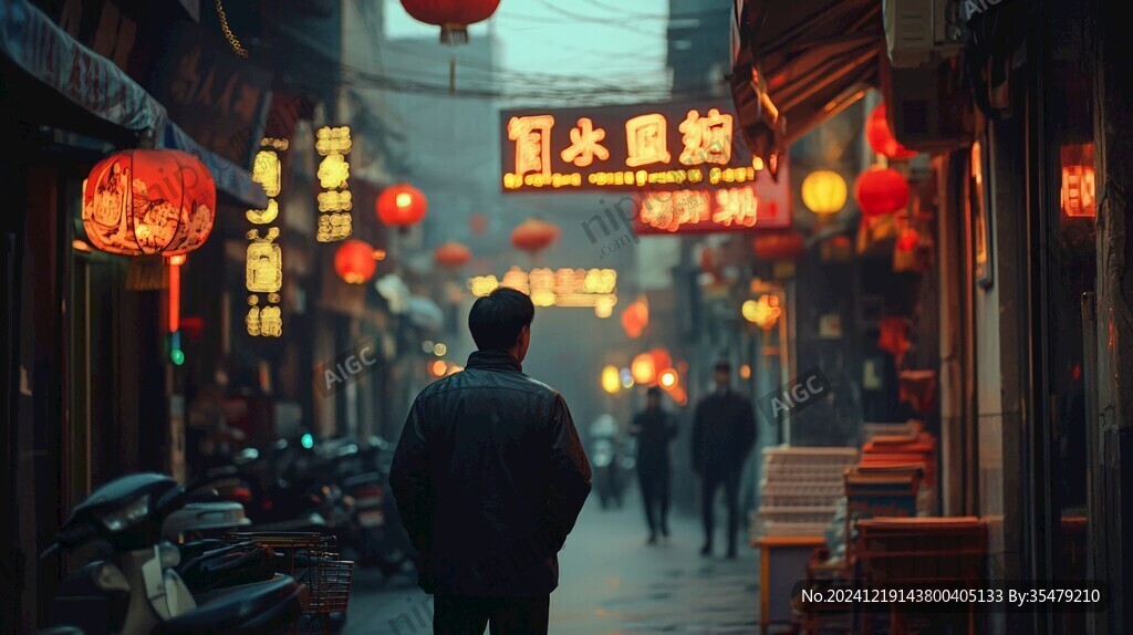 古街游客