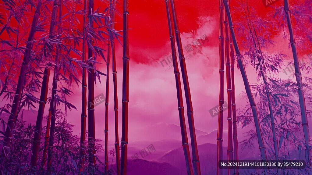 竹林山水背景
