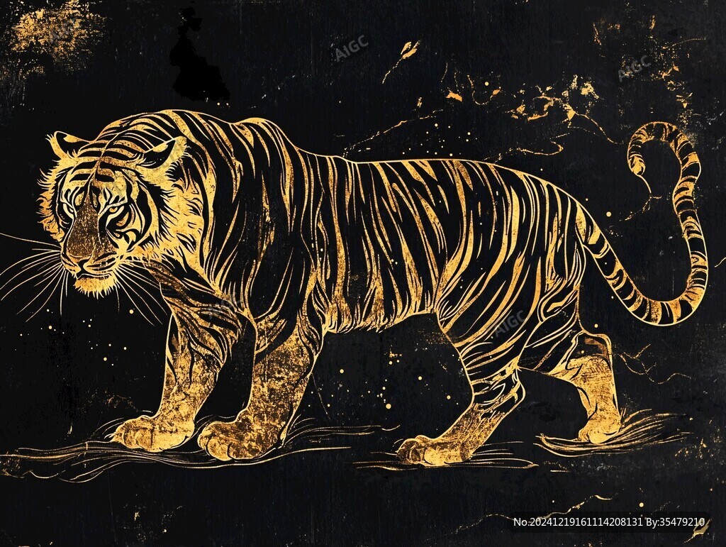 金虎插畫