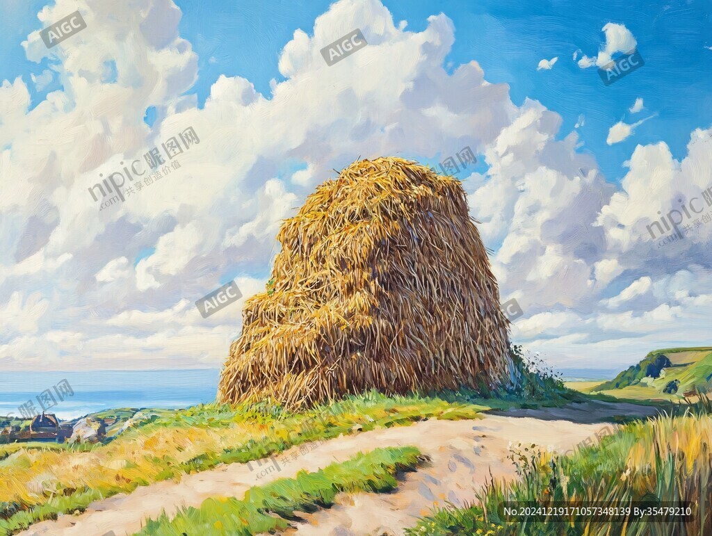 面風景油畫