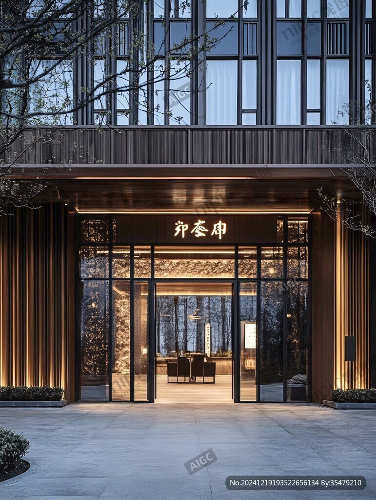 會所茶室店面門頭設(shè)計