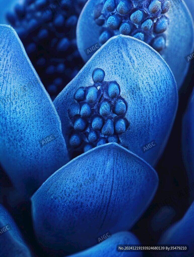藍色瓜葉菊花蕊