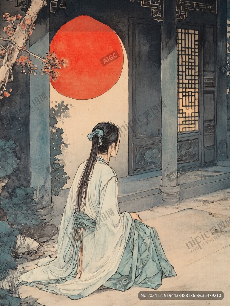 唯美古典插畫