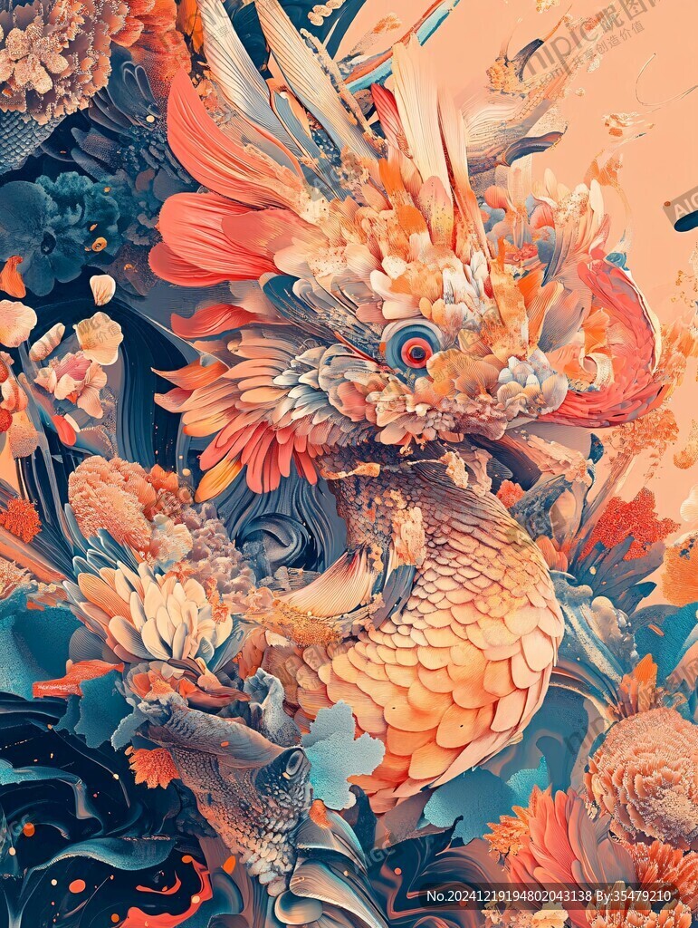創意金魚潮流插畫
