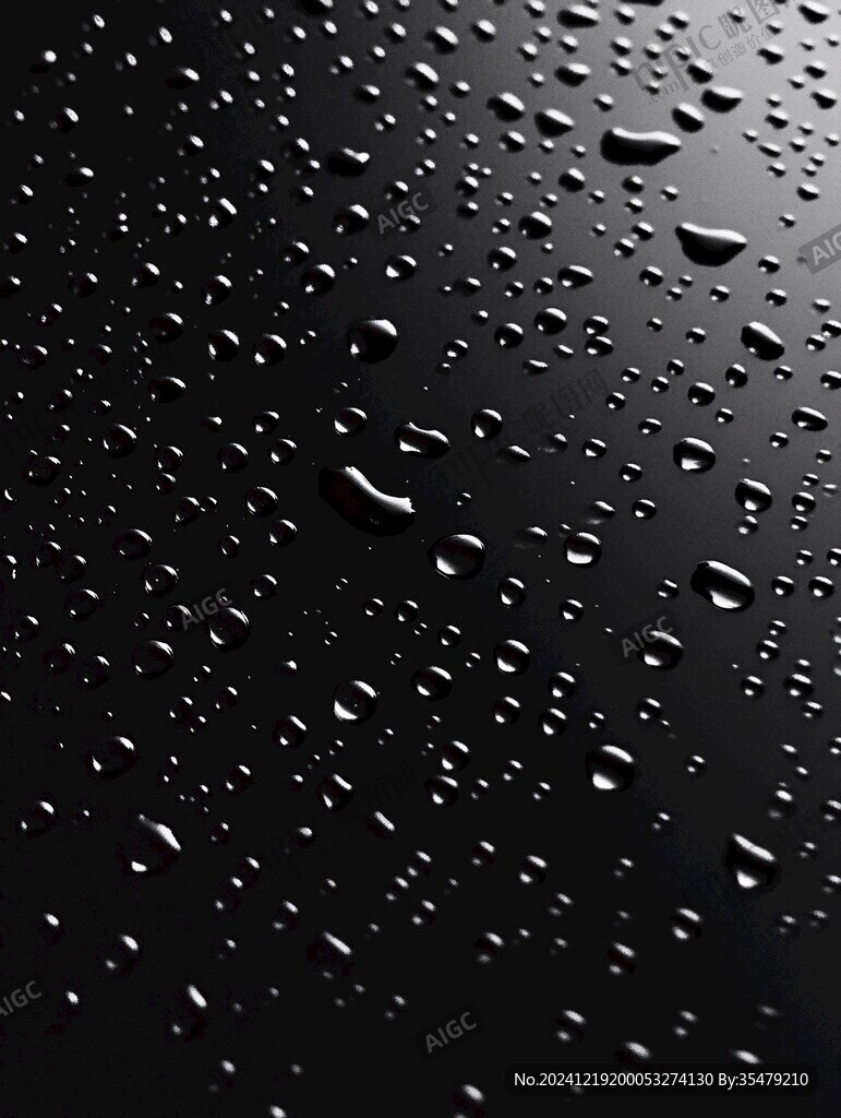 黑色背景水珠