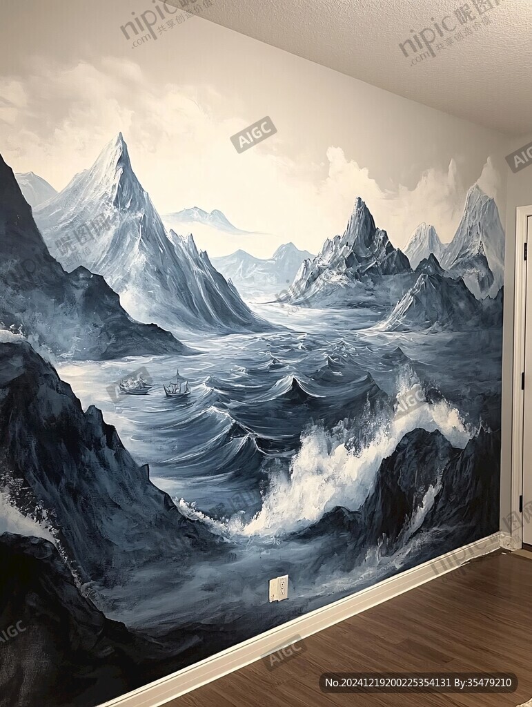 3d冰島地板畫