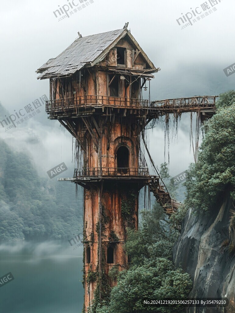 懸崖上的吊腳樓