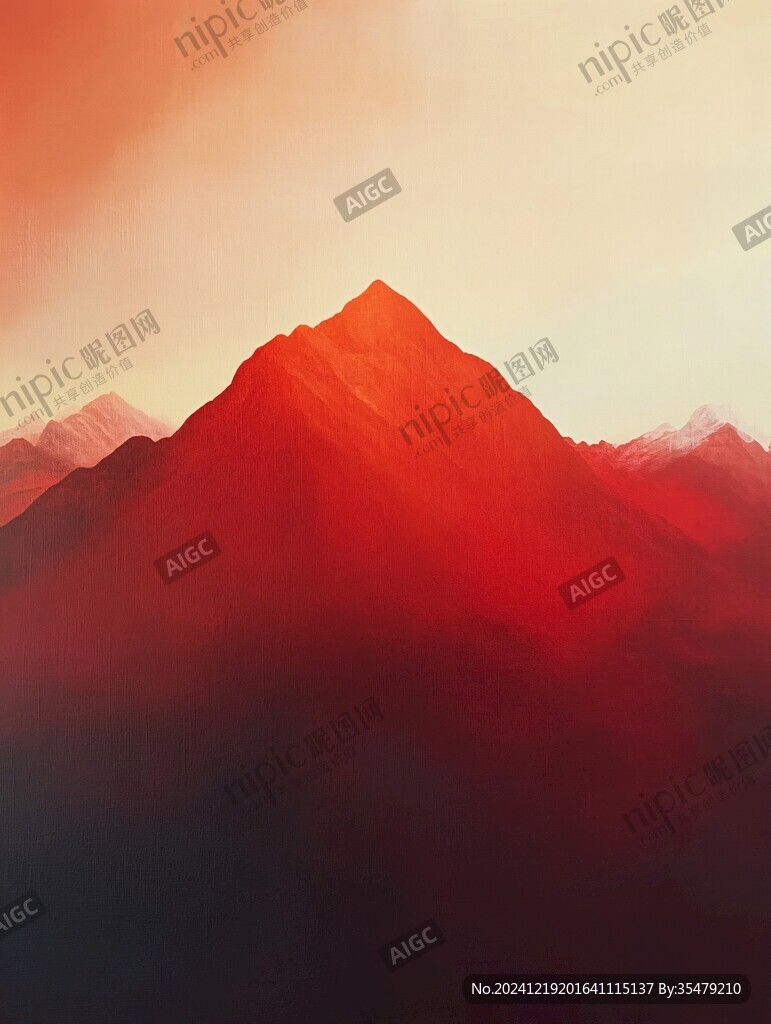 紅色山巒
