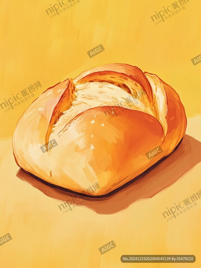 手撕面包插畫