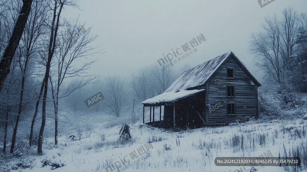 傷感意境雪景