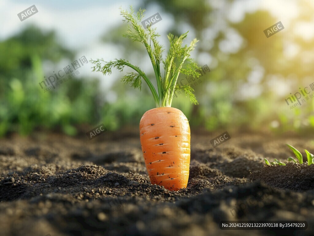 長在土里的胡蘿卜