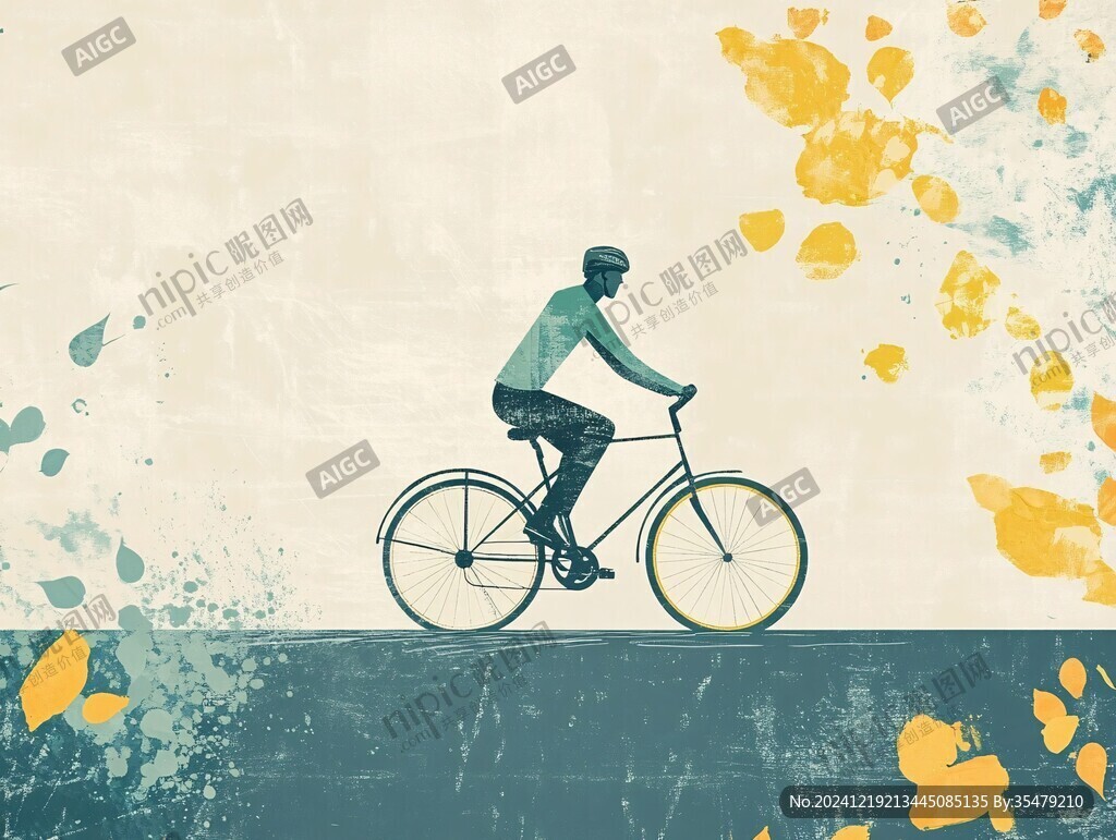 騎單車插畫