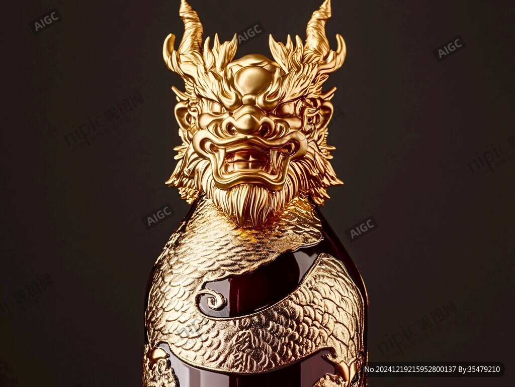 白酒瓶設(shè)計雙龍戲珠