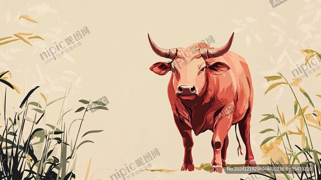 黃牛插畫