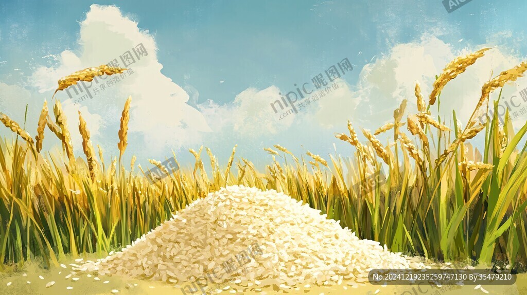 谷堆插畫