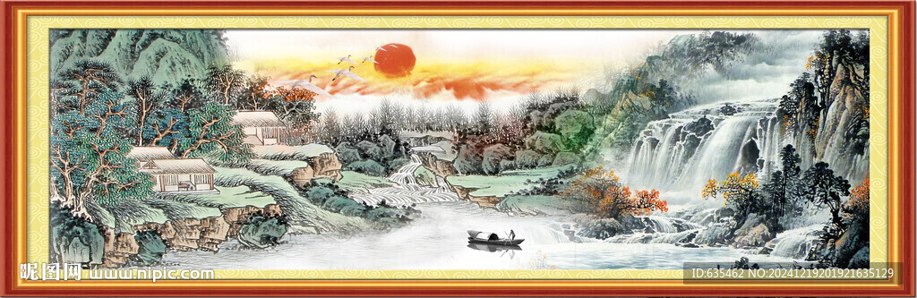 巨幅山水風(fēng)景國畫