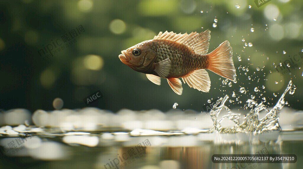 水中飄逸的金魚