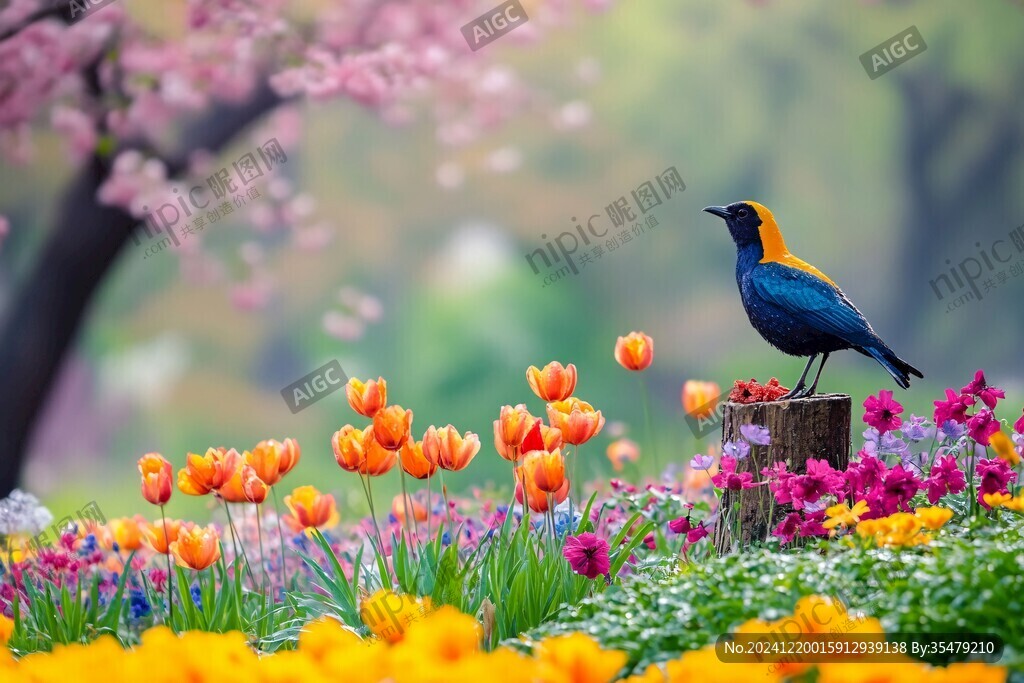 春天花鳥壁紙