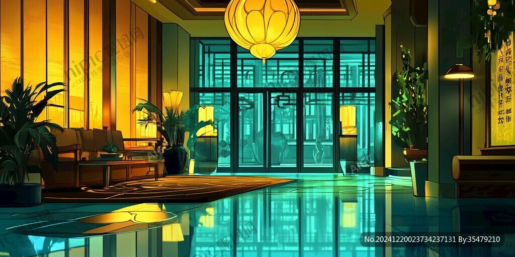 酒店插畫