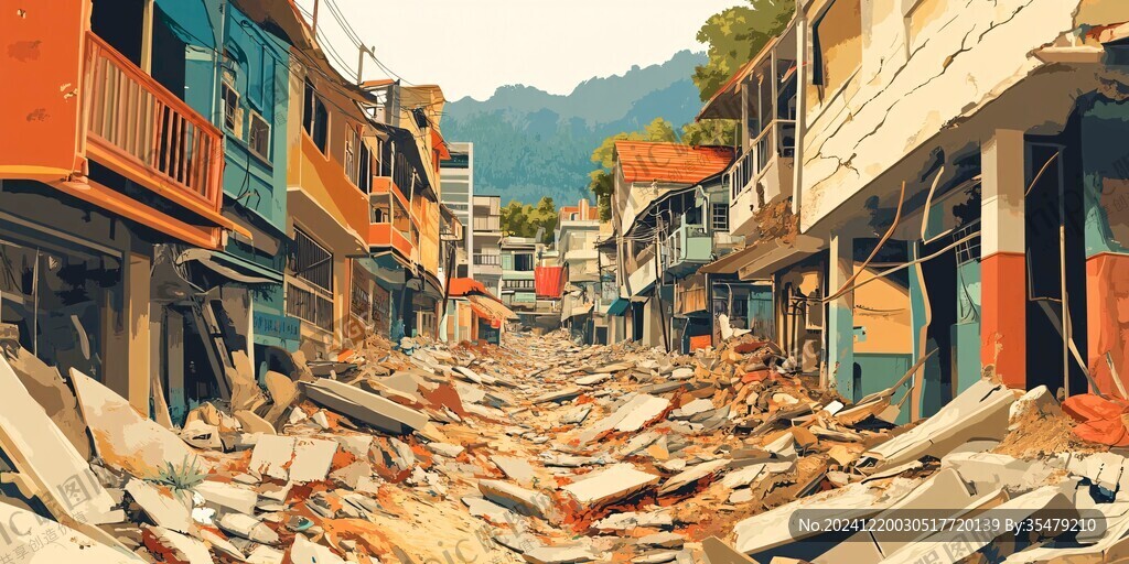 地震插畫