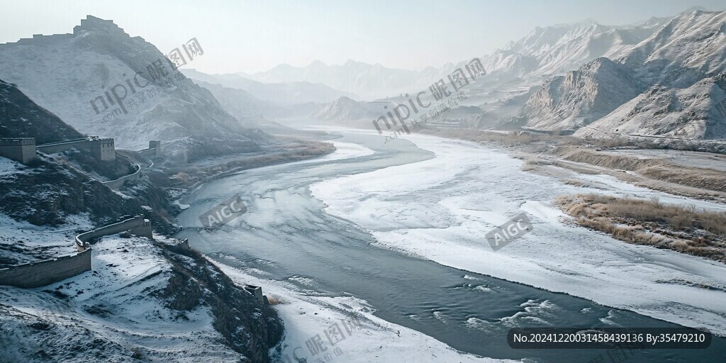 雪后河谷