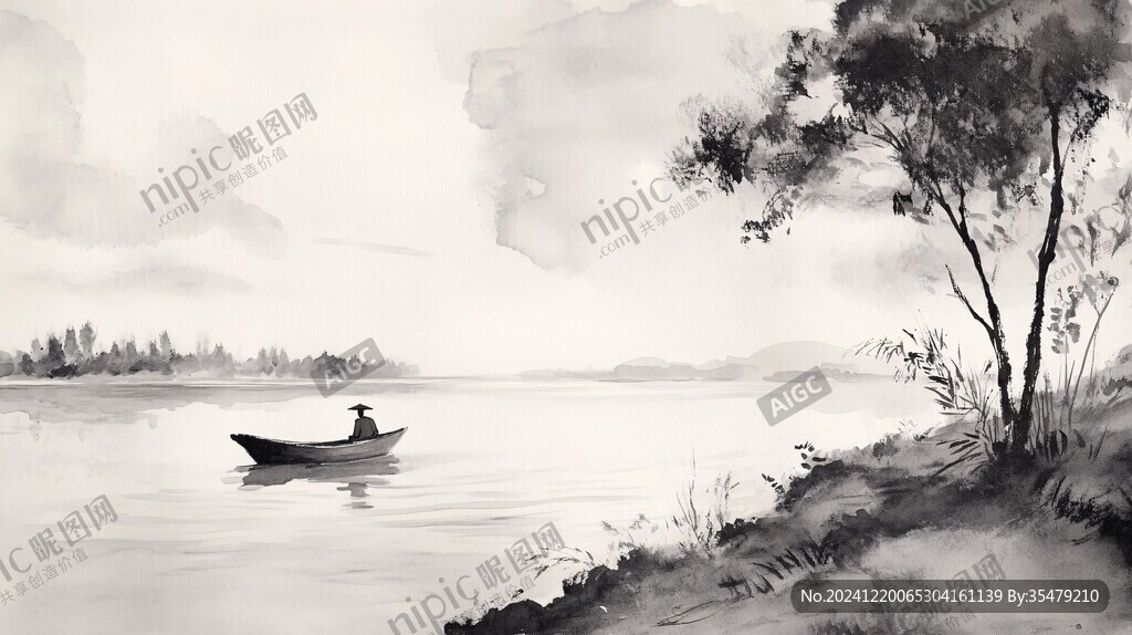 孤舟插畫