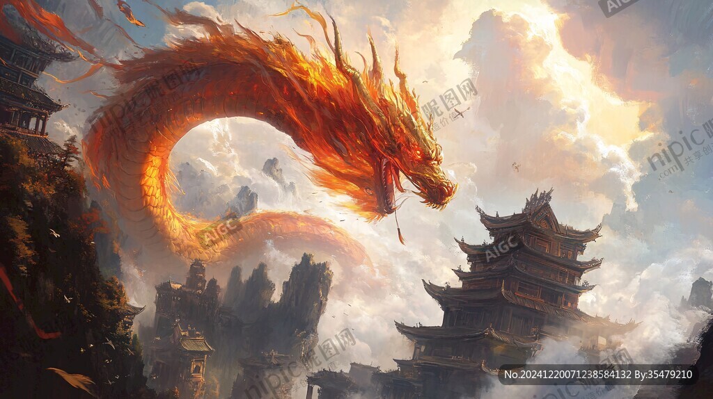 龍年橫版插畫