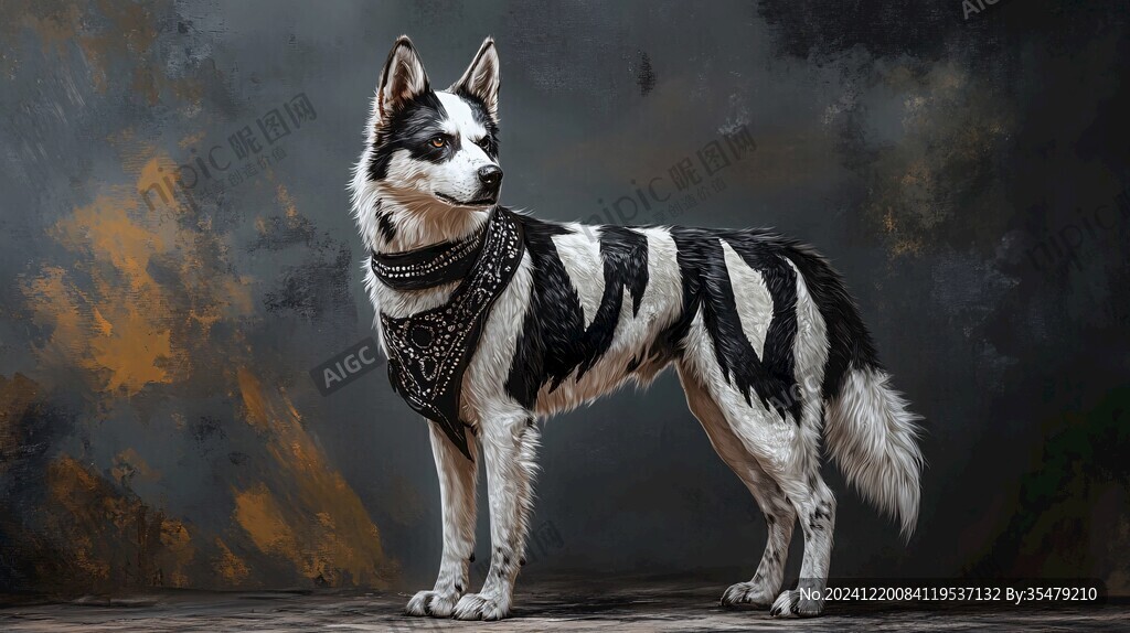 點(diǎn)彩卷尾犬