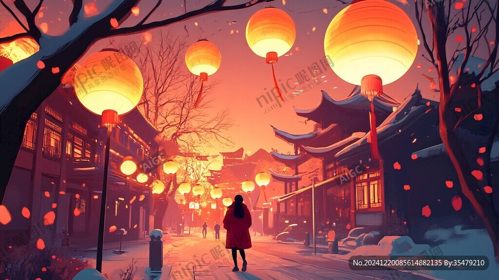 花燈節(jié)插畫(huà)