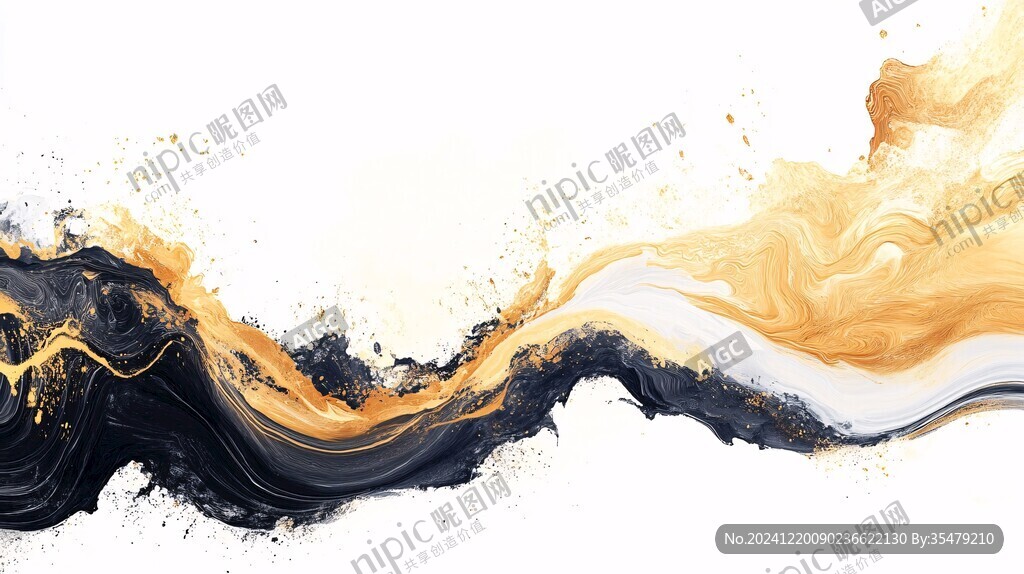抽象炫彩水墨