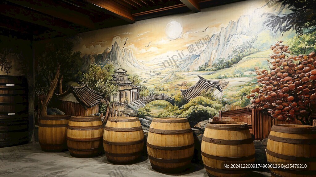 釀酒工藝壁畫