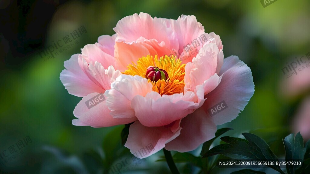 芍藥花與蜜蜂