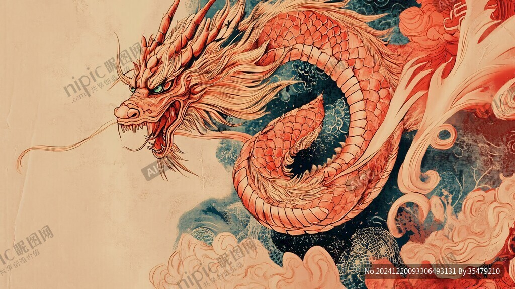 龍年包裝插畫