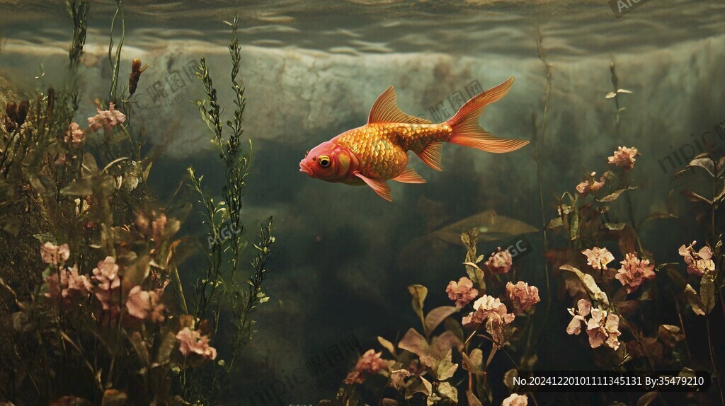 池塘小紅魚(yú)