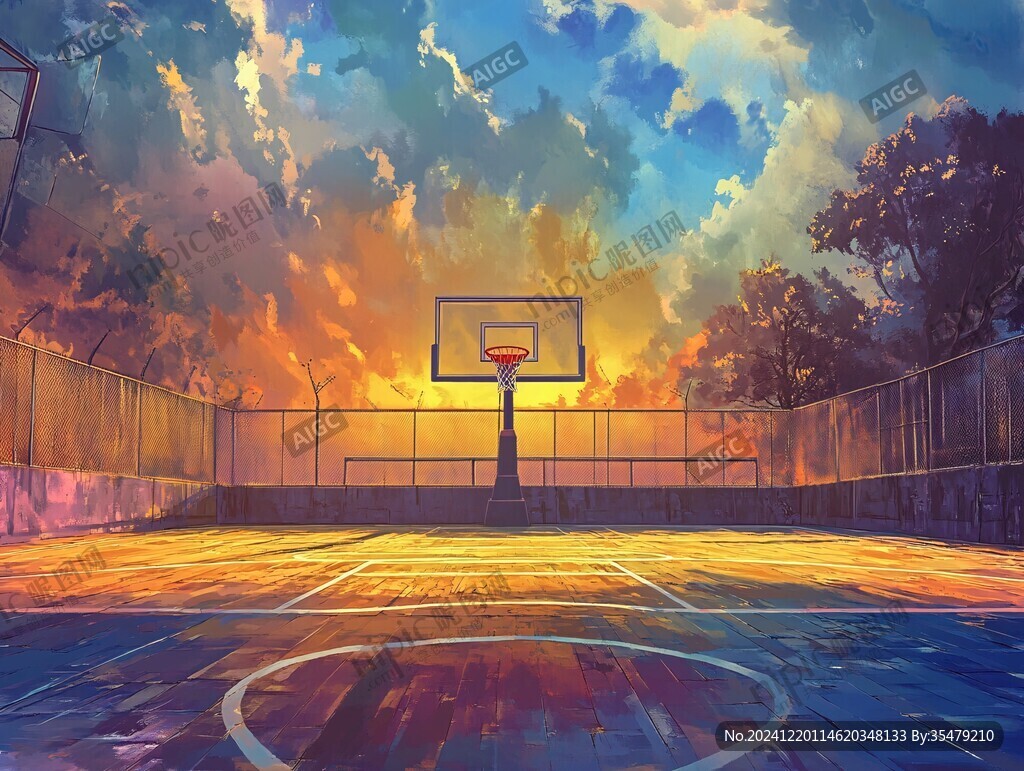 夕陽籃球場