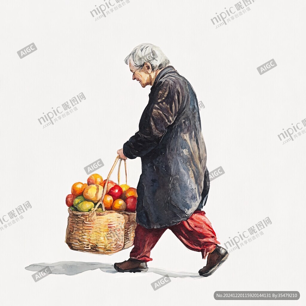 挑扁擔(dān)賣水果的人