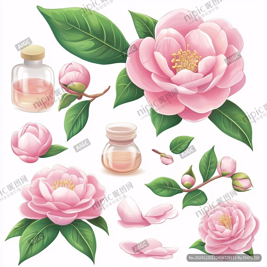 花瓣牡丹花玫瑰花荷花