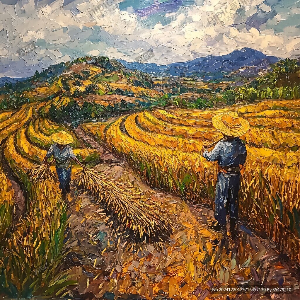 油畫(huà)水稻